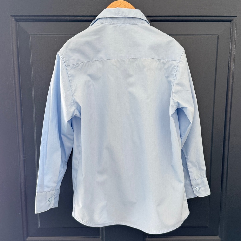 French Toast Light Blue Button Down Boys School Uniform Dress Shirt - Size 7 - Picture 5 of 6